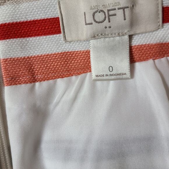 Ann Taylor Loft Multistripe Skirt Modern Office Preppy Pencil Skirt Tailored 0 - Picture 3 of 7